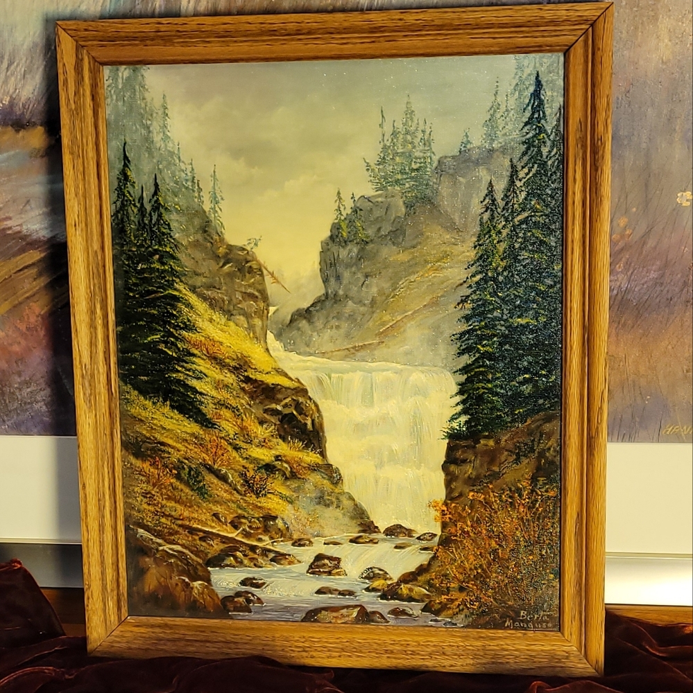 Vintage Original Gorgeous Oil On Canvas Signed By Berta Monguso.